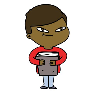 Çizgi film çocuğunun vektör çizimi