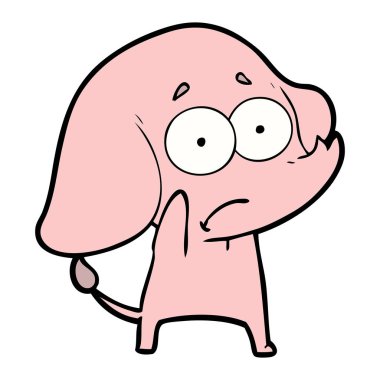 vektör çizim karikatür emin fil