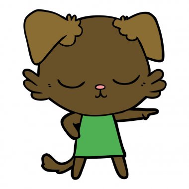 Çizgi film köpeğinin vektör çizimi