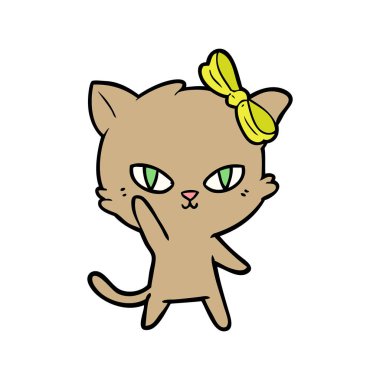 Çizgi film kedisinin vektör çizimi