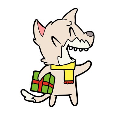 gülen Noel tilki çizgi film