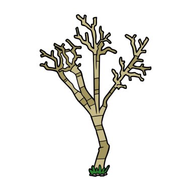 Çizgi film ağacının vektör çizimi