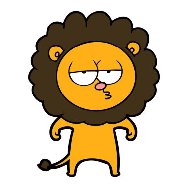 Çizgi film aslanının vektör çizimi