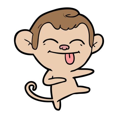 komik karikatür maymun işaret