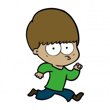 gergin çizgi film çocuk vektör çizim