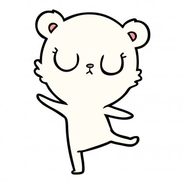 huzurlu karikatür kutup ayısı