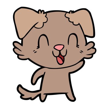 Çizgi film köpeğinin vektör çizimi