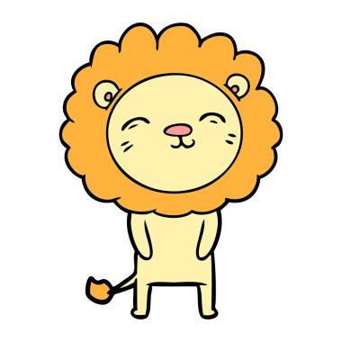 Çizgi film aslanının vektör çizimi
