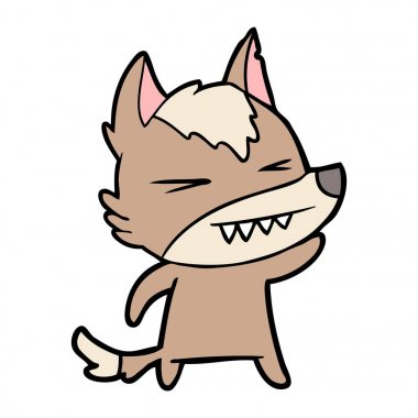 kızgın çizgi film karakteri vektör çizim 