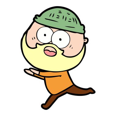 sakallı adam kaçarken çizgi film