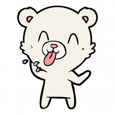 dilini kaba karikatür kutup ayısı