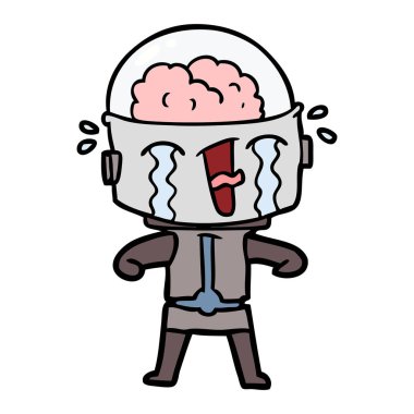 Çizgi film robotunun vektör çizimi