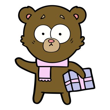 gergin Noel ayı çizgi film