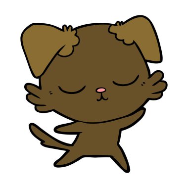 Çizgi film köpeğinin vektör çizimi