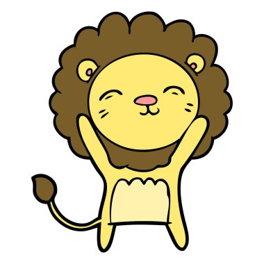 Çizgi film aslanının vektör çizimi