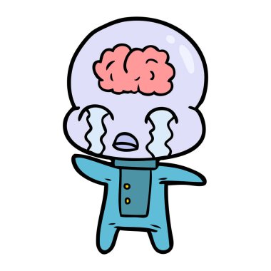 büyük beyin uzaylı ağlıyor çizgi film