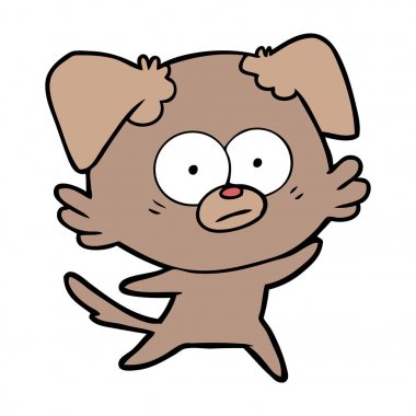 Çizgi film köpeğinin vektör çizimi