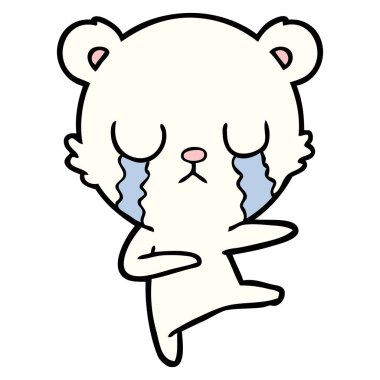 Kutup ayısı karikatür ağlıyor