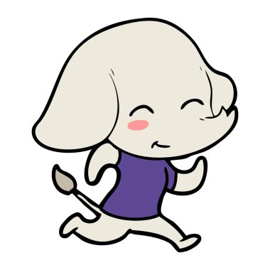 Çizgi film filinin vektör illüstrasyonu