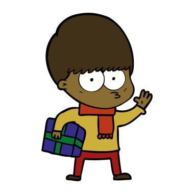 gergin çizgi film çocuk vektör çizim