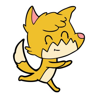 vektör çizim karikatür dostu Fox