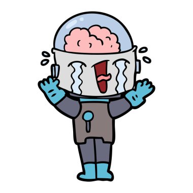 Çizgi film robotunun vektör çizimi