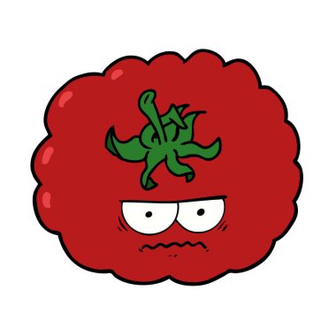 kızgın çizgi film karakteri vektör çizim 