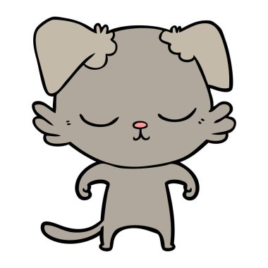 Çizgi film köpeğinin vektör çizimi