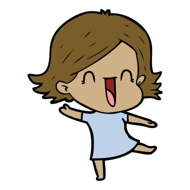 vektör çizim karikatür komik kadın