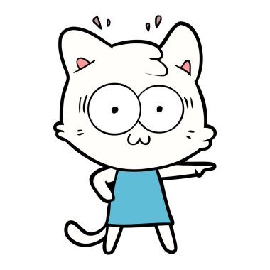 Çizgi film kedisinin vektör çizimi