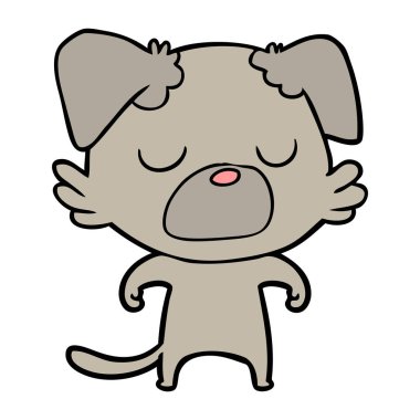 Çizgi film köpeğinin vektör çizimi