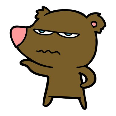 kızgın ayı karikatür vektör çizim