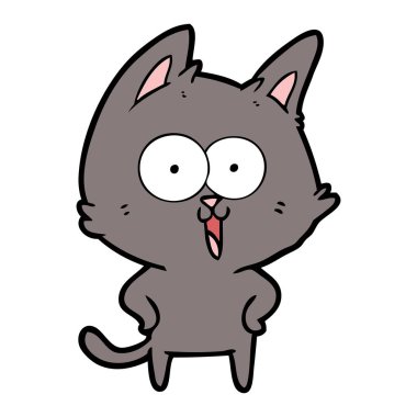 komik karikatür kedi vektör çizim