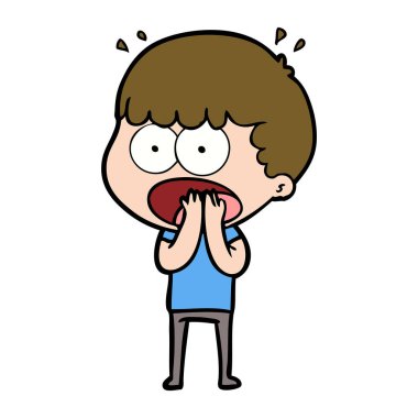 vektör çizim karikatür dostum şok