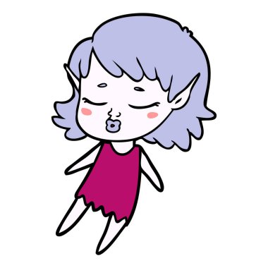 güzel çizgi film elf kızı uçan