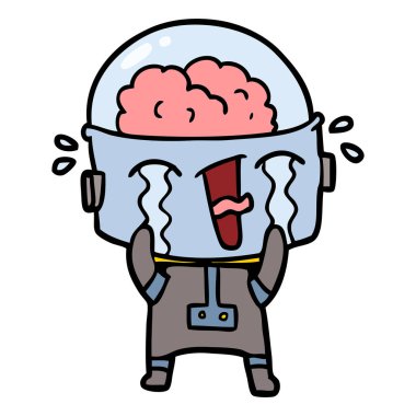 Çizgi film robotunun vektör çizimi