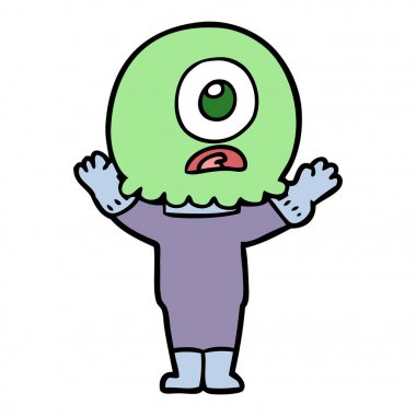 çizgi film Tepegöz'ü yabancı uzay adamı