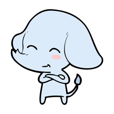 Çizgi film filinin vektör illüstrasyonu