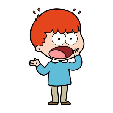 vektör çizim karikatür dostum şok