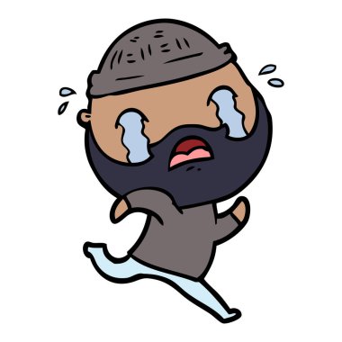 sakallı adam ağlıyor çizgi film