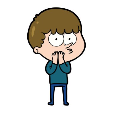 vektör çizim karikatür meraklı çocuk