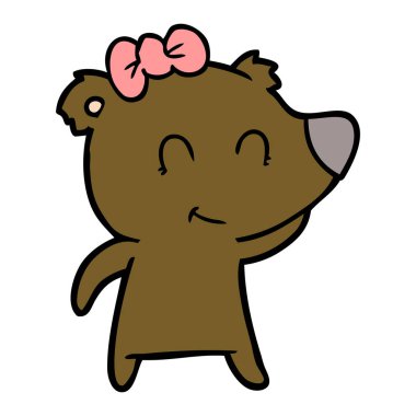 Çizgi film ayısının vektör çizimi