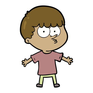 vektör çizim karikatür meraklı çocuk