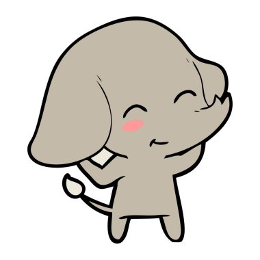 Çizgi film filinin vektör illüstrasyonu