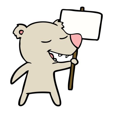 Çizgi film ayısının vektör çizimi