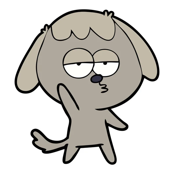 Vector Illustratie Van Cartoon Hond — Stockvector