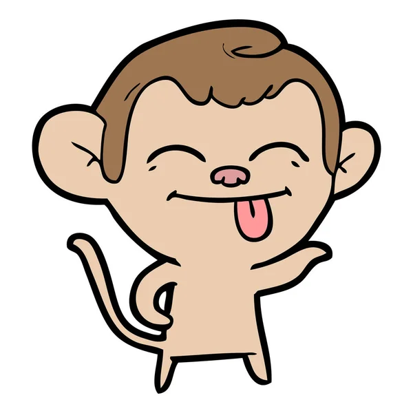 Vectorillustratie Van Grappige Cartoon Monkey — Stockvector
