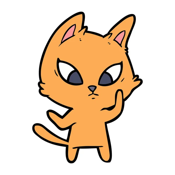 Vector Ilustración Dibujos Animados Gato — Archivo Imágenes Vectoriales