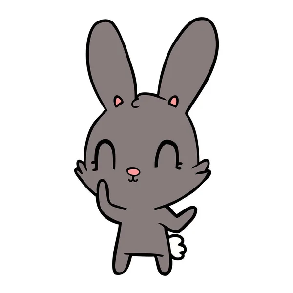 Illustration Vectorielle Lapin Dessin Animé Mignon — Image vectorielle