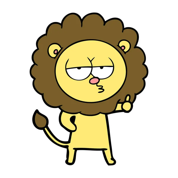 Vector Illustration Cartoon Lion — Stock Vector